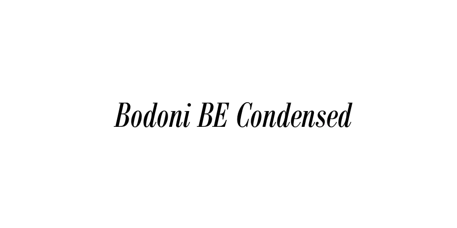 Fonte Bodoni BE Condensed