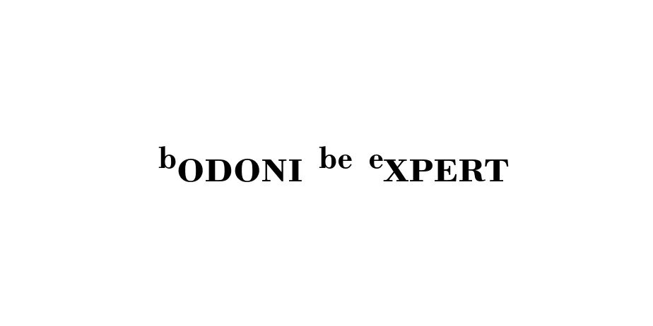 Fonte Bodoni BE Expert