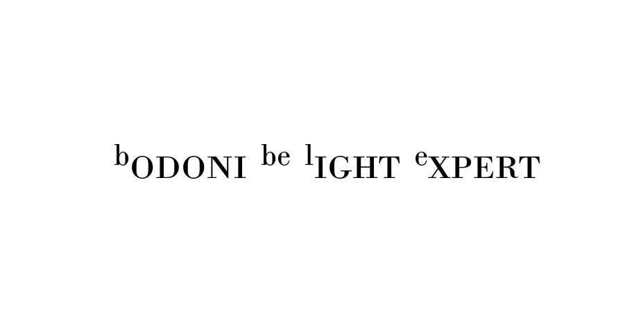 Fonte Bodoni BE Light Expert