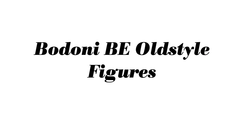 Fonte Bodoni BE Oldstyle Figures