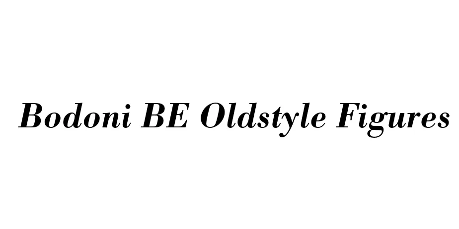 Fonte Bodoni BE Oldstyle Figures