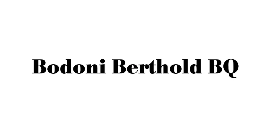 Fonte Bodoni Berthold BQ