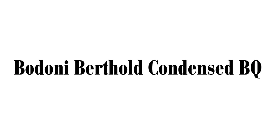 Fonte Bodoni Berthold Condensed BQ