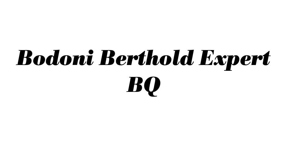 Fonte Bodoni Berthold Expert BQ