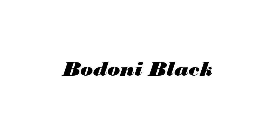 Fonte Bodoni Black