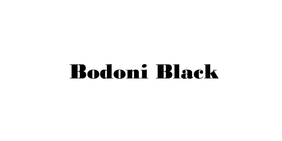 Fonte Bodoni Black