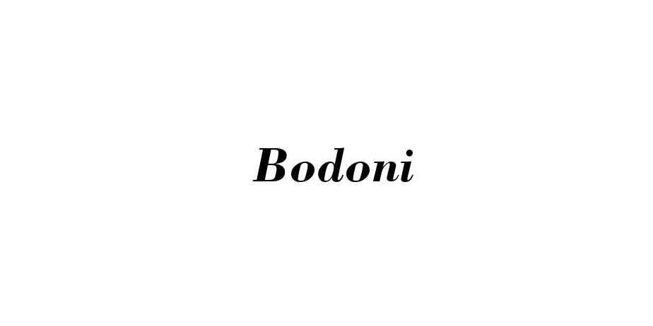 Fonte Bodoni