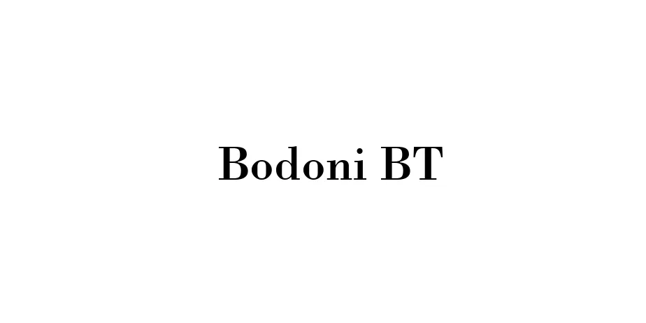 Fonte Bodoni BT