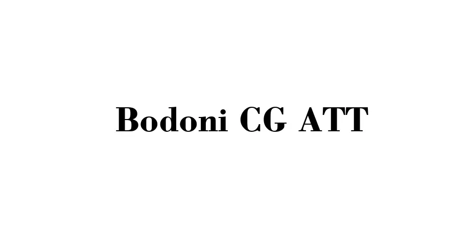 Fonte Bodoni CG ATT