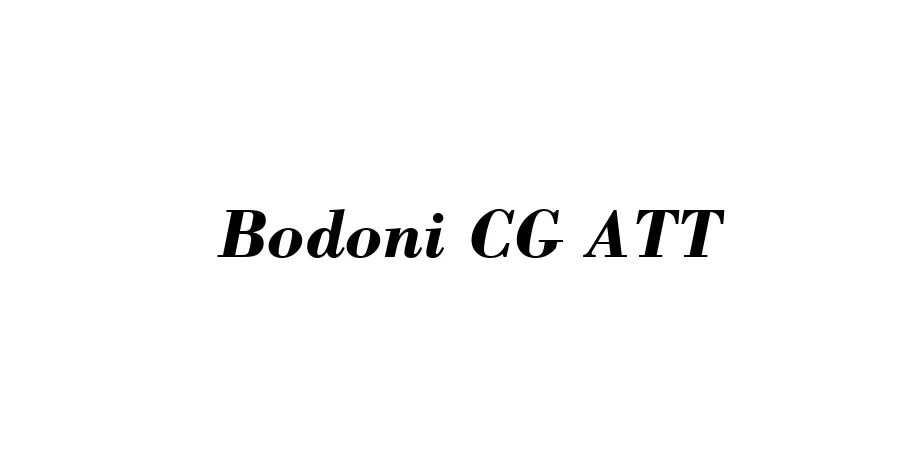 Fonte Bodoni CG ATT