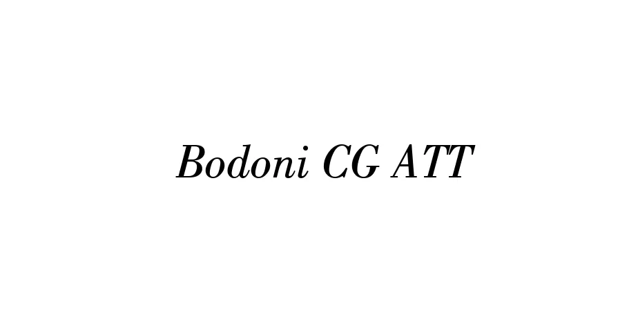 Fonte Bodoni CG ATT