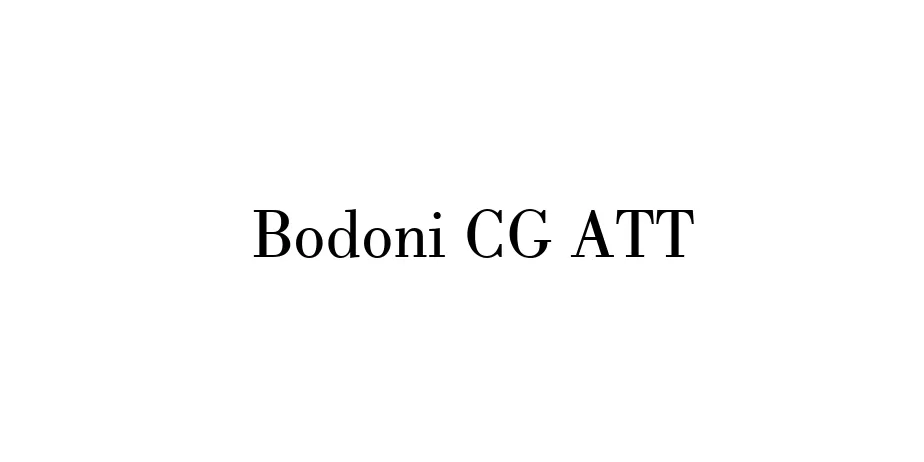 Fonte Bodoni CG ATT