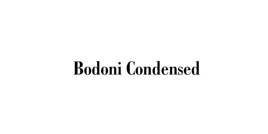 Fonte Bodoni Condensed