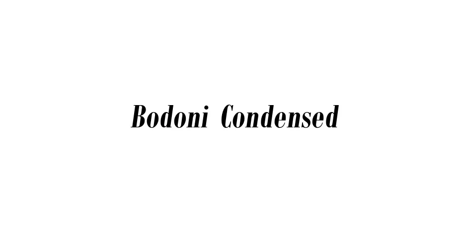 Fonte Bodoni Condensed