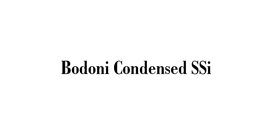 Fonte Bodoni Condensed SSi