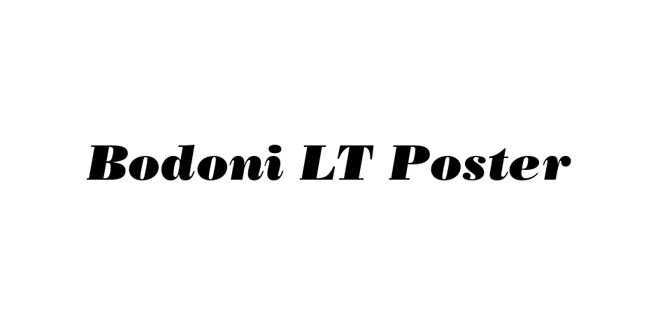 Fonte Bodoni LT Poster