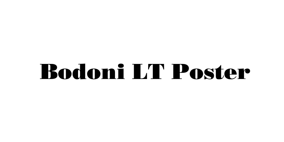 Fonte Bodoni LT Poster