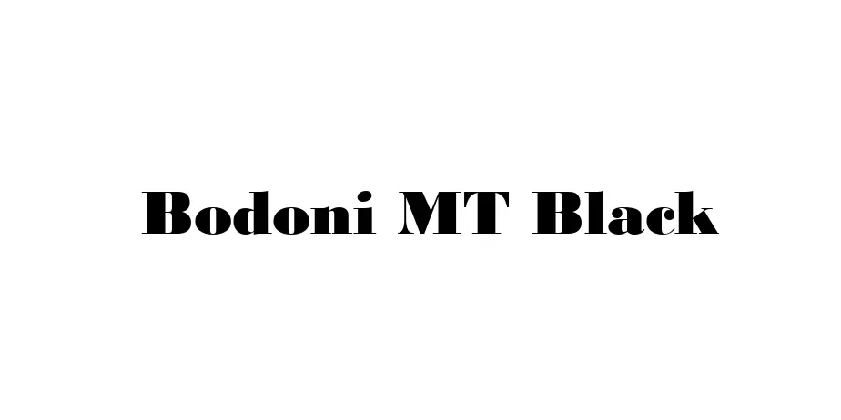 Fonte Bodoni MT Black