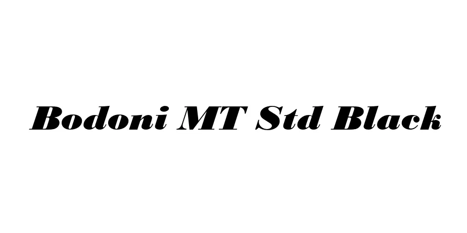 Fonte Bodoni MT Std Black