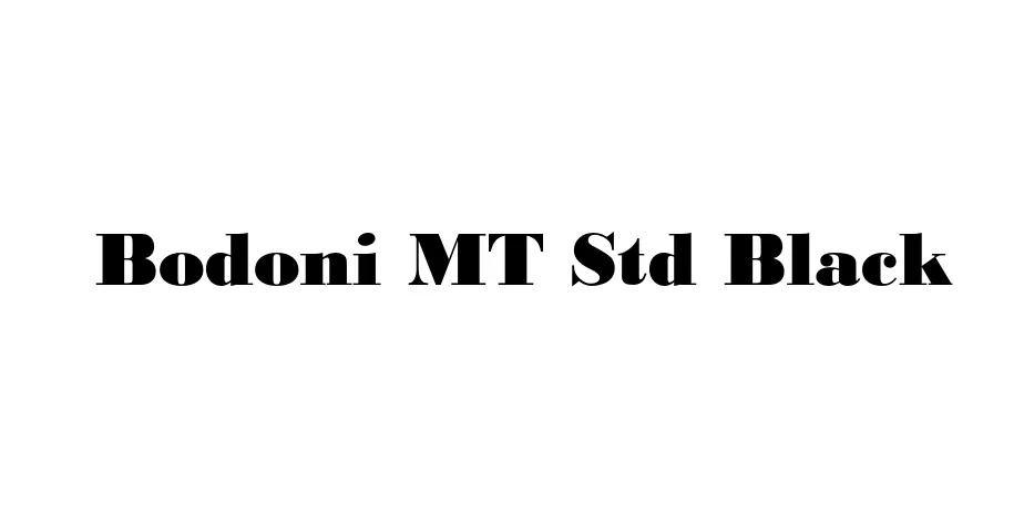 Fonte Bodoni MT Std Black