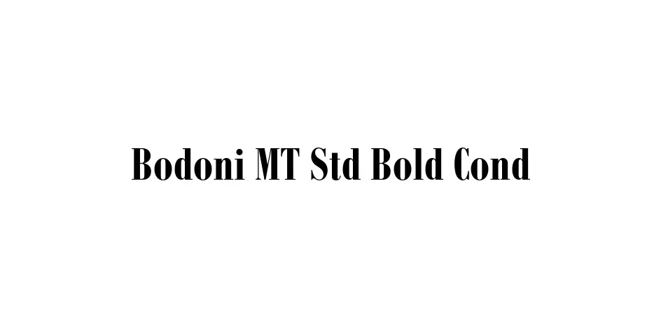 Fonte Bodoni MT Std Bold Cond