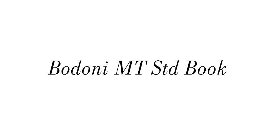 Fonte Bodoni MT Std Book