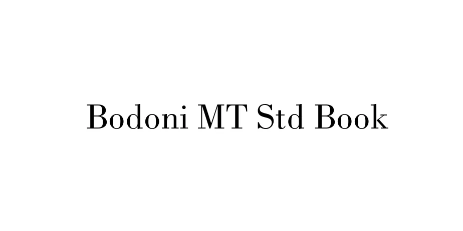 Fonte Bodoni MT Std Book