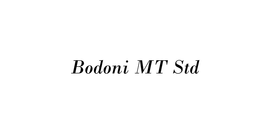 Fonte Bodoni MT Std