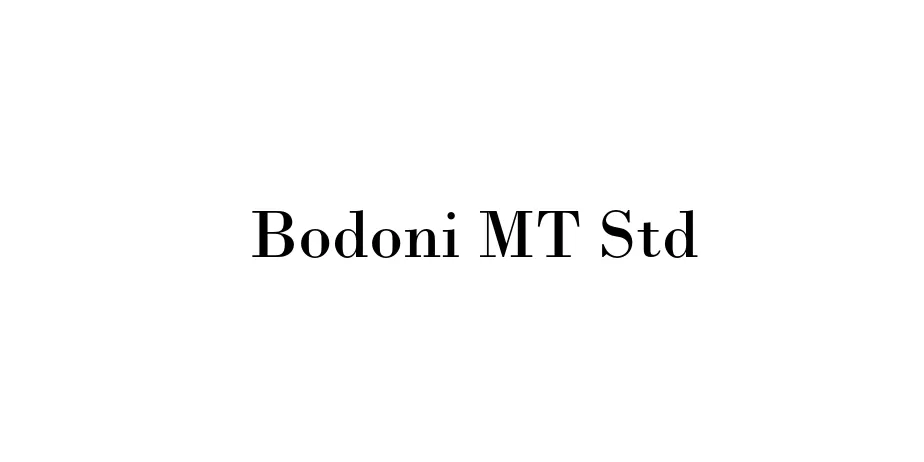 Fonte Bodoni MT Std