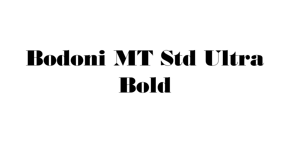 Fonte Bodoni MT Std Ultra Bold