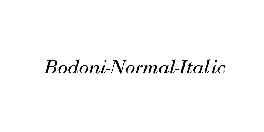 Fonte Bodoni-Normal-Italic