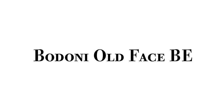 Fonte Bodoni Old Face BE