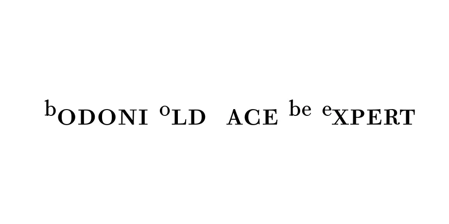 Fonte Bodoni Old Face BE Expert