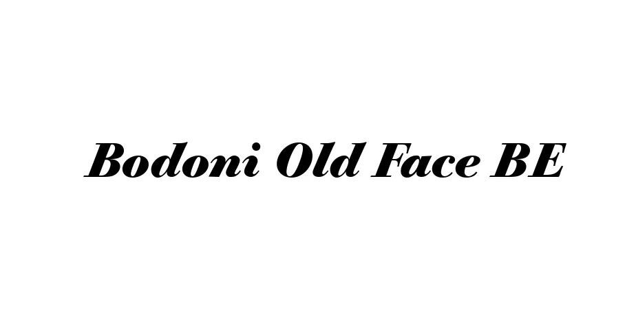 Fonte Bodoni Old Face BE