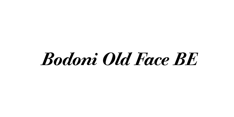 Fonte Bodoni Old Face BE