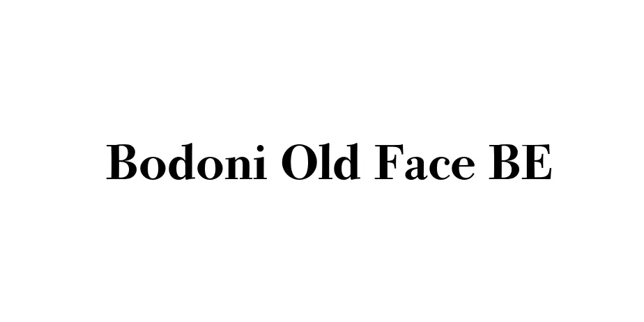 Fonte Bodoni Old Face BE