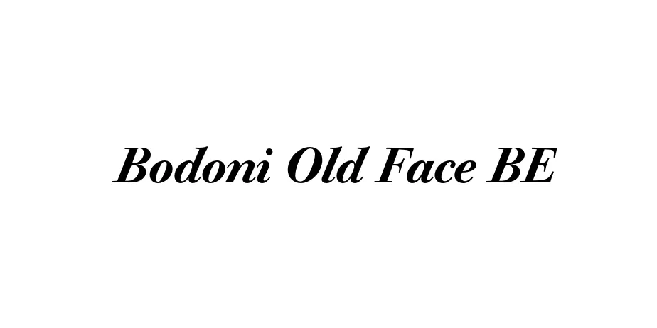 Fonte Bodoni Old Face BE