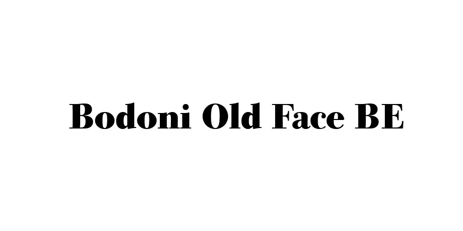 Fonte Bodoni Old Face BE