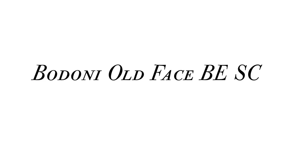 Fonte Bodoni Old Face BE SC