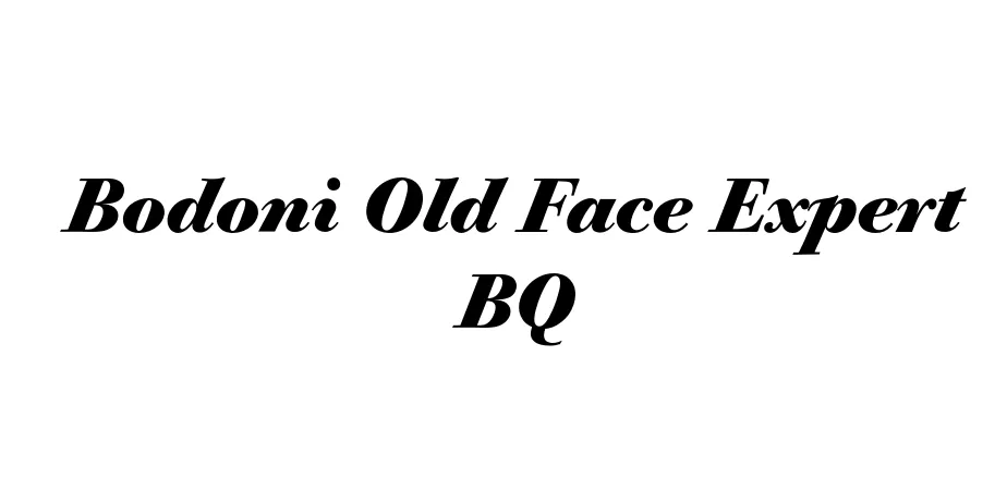 Fonte Bodoni Old Face Expert BQ