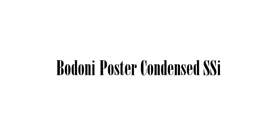 Fonte Bodoni Poster Condensed SSi