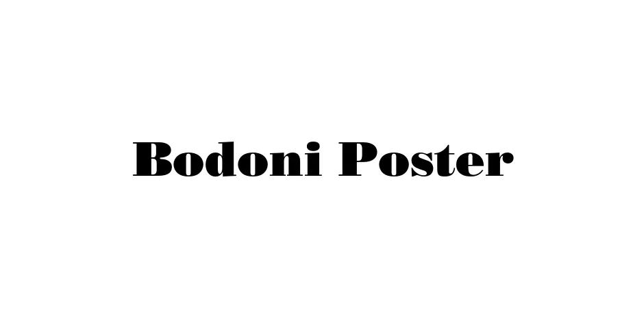 Fonte Bodoni Poster