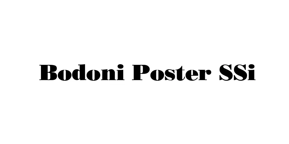 Fonte Bodoni Poster SSi