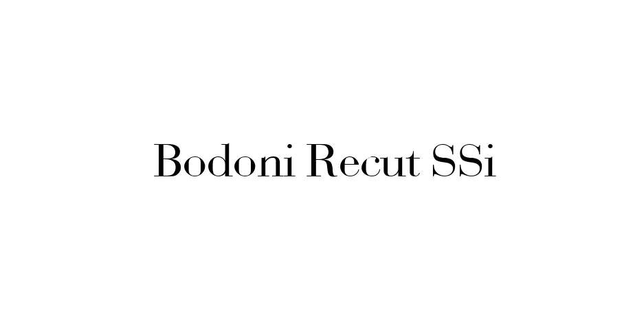 Fonte Bodoni Recut SSi