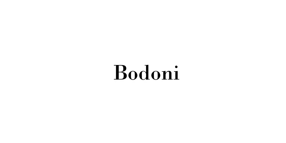 Fonte Bodoni