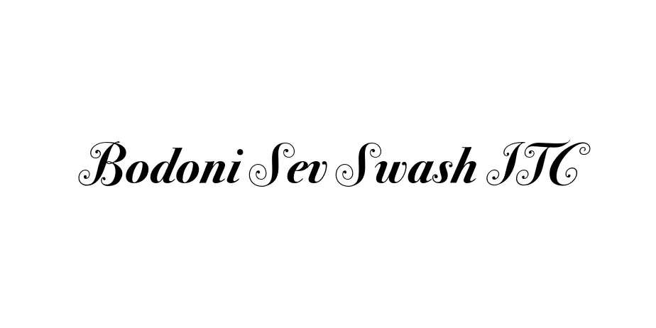 Fonte Bodoni Sev Swash ITC