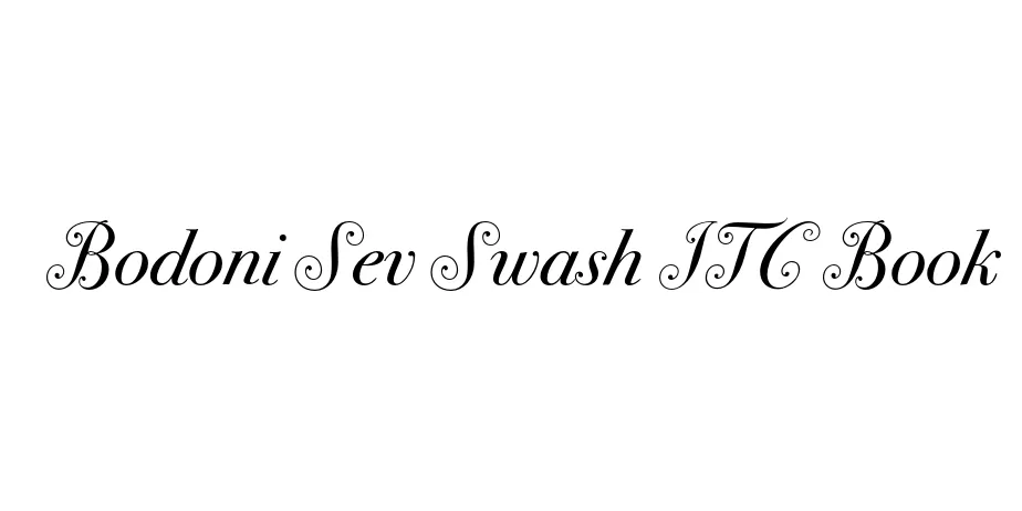 Fonte Bodoni Sev Swash ITC Book