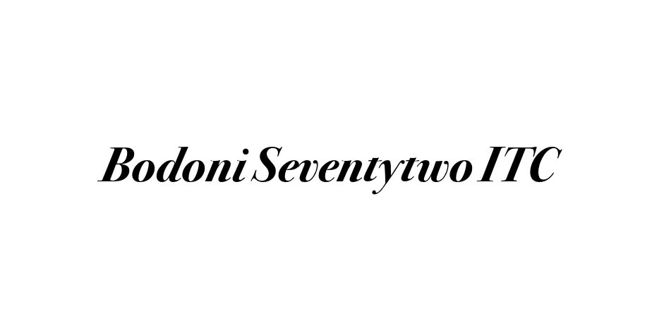 Fonte Bodoni Seventytwo ITC