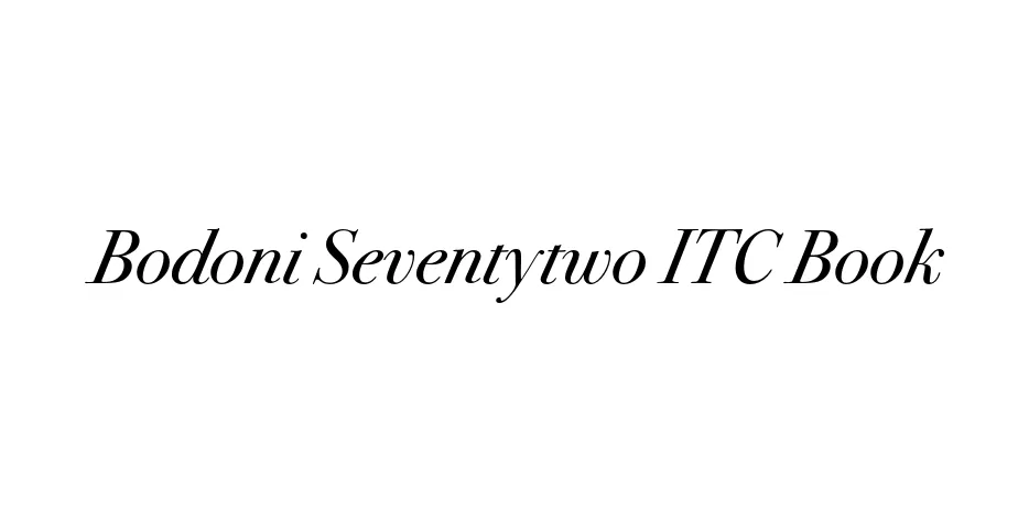 Fonte Bodoni Seventytwo ITC Book