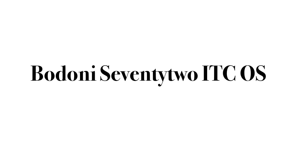 Fonte Bodoni Seventytwo ITC OS